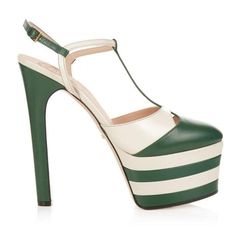 Sandals Gucci, Gucci Platform, Green Platform, Green Pumps, Gucci Pumps, Strappy Pumps, Designer Footwear, Shoes Green, Shoes Gucci