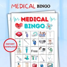 the medical bingo game is on display