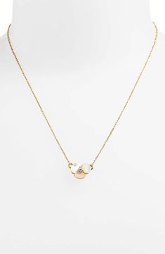 kate spade new york 'disco pansy' pendant necklace | Nordstrom Pendant Necklace Outfit, Gold Girl, Anchor Necklace, Pretty Pendant, 14th Birthday, Birthday List, Blue Raspberry, Pretty Rings, Keep Jewelry