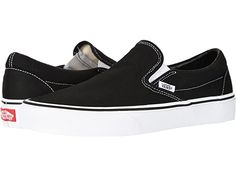 Vans Slip On Shoes, Black Canvas Shoes, Slip On Trainers, Fashion Shoes Sneakers, Deck Shoes, Vans Slip On, High Top Vans, Low Top Sneakers, Vans Authentic