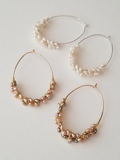 these hoop earrings are made with fresh water pearl , wire and hoops. they are good with casual and formal fashion. Elegant Pearl Wire Wrapped Hoop Earrings, Prom Inspo, Junior Prom, Formal Fashion, Jewelry Aesthetic, Pearl Hoop Earrings, Fresh Water Pearl, Formal Style, Jewelry Earrings Hoops