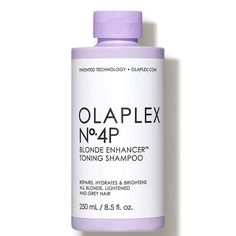 No.3 Hair Perfector 100ml: A pre-wash treatment designed to rescue and restore damaged hair as a result of colouring, bleaching and styling. Formulated with a bond multiplying system, it works to re-link broken hair bonds to minimise the risk of split ends and breakages. Expect silky-smooth results.No.4P Blonde Enhancer Toning Shampoo 250ml: Saturated with highly-concentrated pigments, the blonde-enhancing shampoo works to neutralise brassy tones and improve the vibrancy of blonde hair. The formula allows you to customise your toning level by adjusting your leave-on time.No.5 Bond Maintenance Conditioner 250ml: Ideal for hair weakened by frequent colouring, bleaching and heat styling, the restorative conditioner works to re-link broken bonds and fortify hair's structure. The hydrating form Olaplex Products, Olaplex Blonde, Restore Damaged Hair, Toning Shampoo, Hair Care Products Professional, Bright Blonde, Purple Shampoo, Natural Blondes, Sulfate Free Shampoo