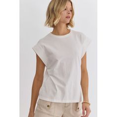 Entro Off white top with short cap sleeves White Cap Sleeve Top For Spring, Everyday Cotton Cap Sleeve Tops, Trendy Cap Sleeve T-shirt, Spring Casual Short Sleeve Top With Cap Sleeves, Spring Casual Cap Sleeve Top, Casual Cap Sleeve Top For Spring, Casual White Short Sleeve Top For Everyday, Casual White Cap Sleeve Tops, Trendy Tops With Relaxed Fit And Cap Sleeve