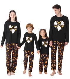 PRICES MAY VARY. 【Family Halloween Pajamas】: Our halloween pajamas are suitable for all family people, including men women father mother aunt uncle couples. So everybody in the family can wear the same during Halloween and have a family shoot. 【Material】: The halloween pajamas adult women are made by very soft material which is skin-friendly. The halloween pajamas women are consist of 65% cotton and 35% polyester which can make you feel so comfortable to wear it. 【Design】: The halloween pjs made Casual Black Halloween Sets, Black Cotton Sleepwear For Fall, Halloween Long Sleeve Sleepwear For Sleepover, Black Halloween Sleepwear For Sleepover, Casual Black Sleepwear For Halloween, Black Cotton Set For Halloween, Black Long Sleeve Sets For Halloween, Black Halloween Sleepwear, Spooky Pjs