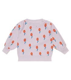 Designed in a delicate floral print, this sweatshirt is an easy choice for baby's everyday wardrobe. It's made from cotton that's partially organically grown, perfect for sensitive skin. | Bobo Choses Baby floral cotton sweatshirt Organic Cotton Long Sleeve Sweatshirt For Spring, Organic Cotton Long Sleeve Tops For Spring, Organic Cotton Long Sleeve Spring Tops, Long Sleeve Organic Cotton Tops For Spring, Spring Long Sleeve Organic Cotton Tops, Spring Organic Cotton Loungewear Sweatshirt, Spring Organic Cotton Relaxed Fit Sweatshirt, Pink Organic Cotton Tops For Spring, Spring Pink Organic Cotton Tops