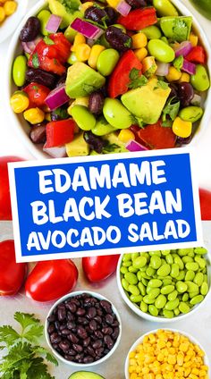 Black Bean Edamame Salad with Avocado