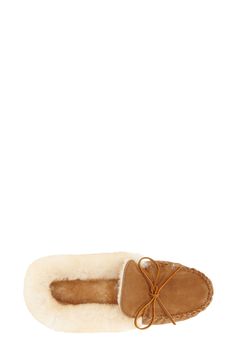 Cozy genuine shearling warms a moc-stitched slipper fitted with a sturdy rubber sole so you can wear it across campus or wherever you like. Style Name:Minnetonka 'Alpine' Genuine Shearling Moccasin Slipper (Women). Style Number: 5036108. Classic Shearling Slippers For Winter, Casual Sheepskin Slippers With Leather Sole, Casual Sheepskin Slippers With Rubber Sole, Casual Shearling Slip-on Slippers, Casual Brown Shearling Slippers, Casual Sheepskin Slippers With Suede Lining, Casual Shearling Slippers With Rubber Sole, Casual Shearling Closed Toe Slippers, Casual Closed Toe Shearling Slippers