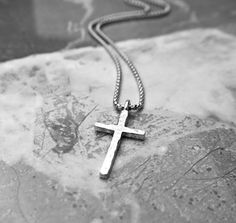 "《《 SPIRITUAL COLLECTION 》》 THE DETAILS The \"RUSTIC SILVER CROSS\" Necklace is designed with an exquisitely detailed Hammered Silver Stainless Steel Cross Pendant, with a cool rustic vibe, hung from a Silver Stainless Steel Box Chain available in your choice of length! 💠🔶️💠View entire SPIRITUAL COLLECTION here: https://www.etsy.com/shop/mrmackjewelry/?section_id=27046119 MATERIALS * 1 1/4\" × 1/2\" Hammered Silver Stainless Steel Rustic Cross Pendant * 2mm Silver Stainless Steel Box Chain * Cross Pendant Necklace Men, Rustic Cross, Stainless Steel Cross Pendant, Silver Cross Necklace, Box Chain Necklace, Steel Cross, Cross Pendant Necklace, Hammered Silver, Silver Cross