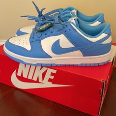 Nike Dunk Low Retro Men’s Size 8 Mens Sneakers. White/University Blue-White Carolina Dd1391 102 Blue Low-top Basketball Shoes With Abzorb Midsole, Nike Blue Skate Shoes With Cushioned Footbed, Nike Blue Low-top Skate Shoes, Classic Blue Skate Shoes With Rubber Sole, Light Blue Custom Sneakers With Cushioned Footbed For Streetwear, Blue Leather Low-top Skate Shoes, Light Blue Leather Sneakers With Cushioned Footbed, Blue Leather Sneakers With Cushioned Footbed, Blue Cushioned Leather Sneakers