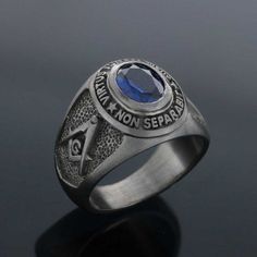 "❥ All of our cargoes are sent by express shipment. Cargoes can be delivered to Europe within 1-2 days after product preparation, to USA and Canada within 2-4 days, to Australia, Asian - Other American countries and other regions within 3-7 days. Silver Masonic Ring, Customized Masonic Ring, Personalized Masonic Ring, 925 Sterling Silver Masonry Ring ☞ ☞ ☞ ITEM DESCRIPTION ☜ ☜ ☜ * Material : 925 Sterling Silver (stamped) * Weight : Around 14 GR * Ring Face Size : 17x15 MM * Color & Plating O Classic Silver Rings For Commemoration, Classic Sterling Silver Rings For Commemoration, Heirloom Silver Rings For Commemoration, Silver Sapphire Collectible Ring, Silver Round Sapphire Collectible Ring, Round Ring With Steel Shank For Gift, Round Steel Shank Rings As Gifts, Adjustable Silver Rings For Commemoration, Engraved Silver Sapphire Ring