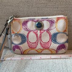 New With Tags! Coach Multicolor Wristlet, Coach Multicolor Wristlet For Everyday, Multicolor Coach Wristlet For Daily Use, Coach Spring Wristlet For Everyday, Spring Coach Wristlet For Everyday Use, Trendy Coach Clutch Wristlet, Everyday Multicolor Wristlet With Removable Pouch, Multicolor Everyday Wristlet With Removable Pouch, Multicolor Wristlet With Removable Pouch