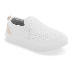 Give them style and comfort with every step wearing these Carter's Penny Toddler Casual Slip On Shoes.Click this FOOTWEAR GUIDE to find the perfect fit and more! DETAILS Polyurethane upper Polyester lining TPR midsole TPR outsole Round toe Slip-on 0.5-in. heel height Spot clean Imported /* desktop styles */ #aboutTheBrandTabContent h2 { font: 1.25em 'Gotham 7r', Helvetica, Arial, sans-serif; color: #3e3935; padding-top: .75em; } #aboutTheBrandTabContent p { font: .88em/1.62 'Gotham 5r', Helvetic White Synthetic Closed Toe Slip-ons, White Synthetic Slip-ons With Perforated Toe Box, Casual White Slip-ons With Textured Sole, Spring Non-slip Slip-on Sneakers With Closed Toe, Sporty Slip-ons With Perforations And Round Toe, Non-slip Synthetic Slip-ons, Casual Non-slip Slip-ons With Round Toe, Casual Slip-ons With Non-slip Round Toe, Casual Round Toe Non-slip Slip-ons