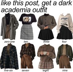 Academia Aesthetic Outfit, Dark Academia Outfits, Dark Academia Outfit, Dark Academy, Dark Academia Clothes, Academia Clothes, Academia Style, 가을 패션, Cute Simple Outfits