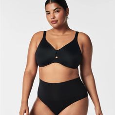 Smooth, Seamless Coverage Defines An Underwire Bra That Minimizes Your Bust Line Up To One Inch, With Wide Side Slings For Added Support. From Spanx, The Low Profile Cushioned Underwire Minimizer Bra In A Size 42d, New With The Tags. Retail $78. This Is For A Black Bra, I Have An Identical Bra In Champagne Beige In Another Listing. Solid Compressive Underwire Bra, Stretch Full Cup Shapewear, Black Underwire Shapewear Swimwear, Bra Friendly Fitted Full Cup Shapewear, Fitted Full Cup Bra Friendly Shapewear, Black Shapewear Swimwear With Underwire, Full Coverage Smoothing Shapewear Bra, Smoothing Full Coverage Shapewear Bra, Shapewear Swimwear With Underwire And Bra Friendly