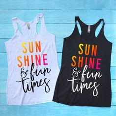 Sunshine and Fun Times, Summer Tank Top, Vitamin Sea Shirt, Beach Shirt, Summer Vacation Shirt, Crui Summer Bachelorette, Summer Bachelorette Party, Vacation Shirts Beach, Girls Beach Trip, Htv Shirts, Aloha Beaches Shirt, Bachelorette Party Tanks, Party Tank Top, Summer Tank Top