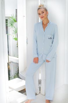 "Quality meets comfort with our personalized modal jersey pajamas. This is for a set of 7 PJs total in one of the following styles: Styles available: SHORTIE (short sleeves+shorts) SPRINGSTER (long sleeves+shorts) MIDNIGHT (short sleeves+pants) WINTERLAND (long sleeves+pants) 🌸 H O W T O O R D E R 1. Select the correct PJ Style (you can do any style shortie, midnight, springster or winterlan) from the drop down menu. 2. Select the Inseam for the PJ if ordering PJ styles with Pants and N/A for P Winter Bridesmaid Pajamas, White Long Sleeve Sleepwear For Honeymoon, Bridesmaid Pajamas Wedding Day, Monogram Pjs, Monogram Pajamas, Getting Ready Pajamas, Wedding Pjs, Bridesmaids Pajamas, Bridal Party Pjs