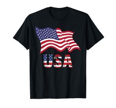 PRICES MAY VARY. USA Tee Women Men Kids Patriotic American Flag 4th of July Graphic Design Features cool white sportive athletic style letters and the Red White Blue American flag. Perfect gift for mothers, fathers, boys and girls, friends and family! USA T Shirt Women Men Kids Patriotic American Flag July 4th of July T-Shirt. A great Christmas gift idea for proud Americans, Independence Day, Memorial Day, Veterans Day and for anyone who loves the United States of America! A Christmas gift idea Cotton Sports T-shirt With Flag Print, Sports T-shirt With Flag Print In Cotton, Sports T-shirt With Flag Print, Red Letter Print T-shirt For Father's Day, Patriotic Father's Day T-shirt With Letter Print, Patriotic Father's Day Letter Print T-shirt, Patriotic Letter Print T-shirt For Father's Day, Sports Short Sleeve T-shirt With Flag Print, Sports T-shirt With Flag Print And Short Sleeves