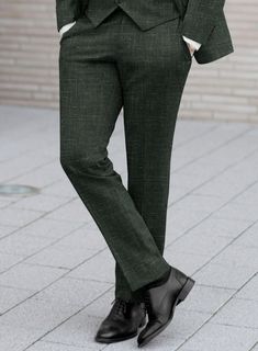 Looking for pants that will make you feel sharp, polished, and sophisticated, then you should go for our Italian Murano Bottle Green Wool Linen pants. Crafted from premium blend of wool, linen and silk, the texture on the green hue make the pants especially versatile as well as will raise your interest level.   Look features cross pocket, flat front and two welted back pockets on trousers.  You can change the look during customization if required.   Lining: Viscose; Dry Clean. Linen Suit, Button Jacket, Bottle Green, Green Wool, Jacket Buttons, Black Button, Linen Pants, Make You Feel, Horn