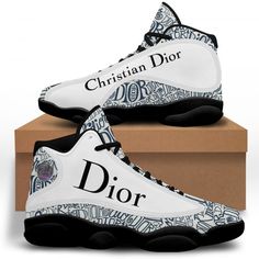 Click link to buy it: . ✔ Fast shipping. ✔ Limited design. Product Infomation: Dior white blue air jordan 13 sneakers shoes hot ... Air Jordan 13This is Shoes Air Jordan 13 Custom Print On Demand. Best shoes gifts for men women with full size+ Style: Air Jordan 13.+ Upper skin can print patterns.+ Hidden