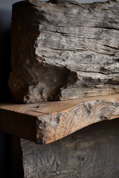 a piece of wood that is on top of a shelf