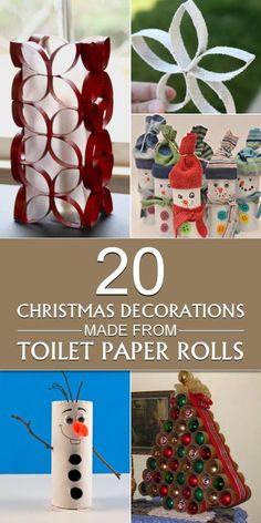 20 christmas decorations made from toilet paper rolls