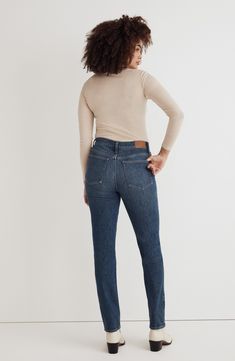 The cut: with their waist-accentuating high rise, Magic Pockets™ in front and tapered legs, these are 'mom jeans' if your mom was a '90s supermodel. The fabric: Madewell's best-selling Heritage Stretch denim has an old-school look and a touch of give for a perfectly broken-in feel 99% cotton, 1% elastane Machine wash, tumble dry Imported High Waist Mom Fit Jeans For Fall, High Rise Cropped Mom Jeans For Fall, Fall High-rise Mom Fit Cropped Jeans, Fall Mom Fit Cropped Jeans With Tapered Leg, Everyday Mom Fit Cropped Jeans With Tapered Leg, Dark Wash Mom Fit Cropped Jeans With Five Pockets, Mom Fit Dark Wash Cropped Jeans With Five Pockets, Fall Cropped Mom Jeans In Rigid Denim, Fall Mom Fit Cropped Jeans In Rigid Denim