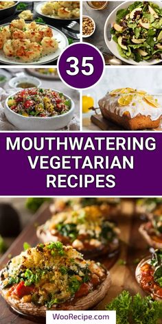 Dive into a collection of 35 mouthwatering vegetarian recipes that are not only easy to make but also bursting with flavor! From savory stuffed mushrooms to fresh salads and delightful desserts, you'll find inspiration for every meal. Perfect for veggie lovers and anyone looking to add more plants to their plate! Upscale Vegetarian Entree, Vegetarian Manchurian Recipe, Fusion Vegetarian Recipes, Vegetarian Dinner Party Recipes, Healthy Dinner Vegetarian, Vegetarian Meals Easy, Vegetarian Healthy Recipes, Healthy Vegetarian Meals