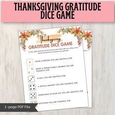 a thanksgiving printable game with the words thanksgiving, and an image of a pumpkin on it