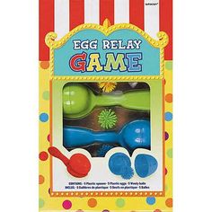 an egg relay game in its box