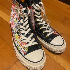 Super Cool, Limited Edition Salesman Sample Converse. New With Tags! Chuck Taylors. Women’s Size 11, Men’s Size 9 Converse High Top, Converse New, Women's Converse, Converse High, Converse High Tops, Womens Converse, Super Cool