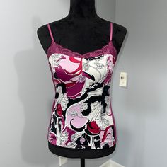 Ann Taylor Size Xsmall Floral Camisole Top New With Tags Condition Polyester Front, Cotton Spandex Back Smoke Free Household Fitted Multicolor Tops With Built-in Bra, Multicolor Fitted Cami Top, Multicolor Stretch Cami Top, Fitted Multicolor Cami Top, Stretch Multicolor Cami Top, Fitted Purple Tank Top With Built-in Bra, Purple Camisole Top With Built-in Bra, Fitted Multicolor Cami Tank Top, Multicolor Seamless Tops