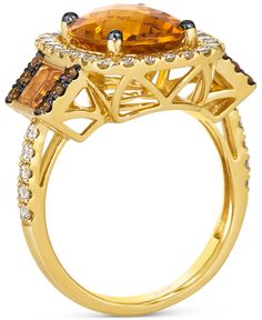 A statement will certainly be made when you flash the hand that wears this ring. Crafted with Le Vian's signature Cinnamon Citrine, Nude Diamonds and Chocolate Diamonds. Chocolate Diamond Ring Engagement, Chocolate Diamond, Chocolate Diamonds, Le Vian, Luxury Women, Custom Rings, Statement Ring, Luxury Jewelry, Citrine