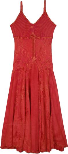 A fun and sexy ankle-length sleeveless rayon dress in a mesmerizing fire red - ideal for romantic summer dates and sensual salsa dance evenings.  This mid weight dress features a sweetheart neckline, attractive spaghetti strap design, and figure flattering bust and bodice. #tlb #Sleeveless #vacationclothing #beachwrap #RedWesternDress #RenaissanceDress #Rodeofestivaldress Fitted Spaghetti Strap Festival Dress, Fitted Spaghetti Strap Dress For Festivals, Sleeveless Rayon Party Dress, Fitted Red Rayon Dress, Fitted Halter Neck Rayon Dress, Red Sleeveless Rayon Dress, Fitted Red Dresses For Festivals, Red Fitted Festival Dress, Flowy Red Summer Dress