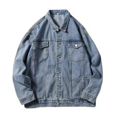 Advbridge AllSeason Winter Fashion Men's Solid Casual T-Shirts Loose Pockets Denim Jacket Coat Cool Boy Warm Sport Safari Style Statement Outfit, Jean Jacket Men, Mens Jackets Casual, Oversized Denim Jacket, Safari Style, Vintage Denim Jacket, Denim Jacket Men, Denim Coat Jacket, Mens Winter Fashion