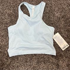 Lululemon Ebb To Street Rb Crop Tank Powder Blue 10 Baby Ferrets, Lululemon Ebb To Street, Casual Preppy Outfits, Cute Preppy Outfits, Preppy Outfits, Powder Blue, Crop Tank, Christmas List, Dream Closet