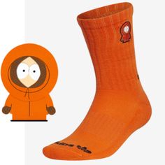 ITEM: South Park X ADIDAS Orange Crew Socks Men’s Size L - Kenny McCormick  100% AUTHENTIC GUARANTEED! NO FAKES! NO VARIANTS! CONDITION: Brand new  INCLUDED:  Original Tags Breathable Casual Socks For Sports Season, Breathable Casual Socks For Sports, Adidas Casual Breathable Socks, Casual Breathable Adidas Socks, Casual Adidas Breathable Socks, Casual Orange Socks For Winter, Casual Orange Winter Socks, Kenny Mccormick, Adidas Orange