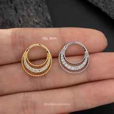 ⚠️ This price is for ONE piece, NOT a pair ⚠️ The bar is made of 316L Stainless Steel, nickel-free, lead-free and hypoallergenic, can be used for a long time. Size: Bar Thickness: 16 Gauge=1.2mm  Inner Diameter: 9mm Color: Gold, Silver 16G Triple Lined Septum Ring/Layered Septum Hoop/Stack Septum Jewelry/Septum Clicker/Daith Earring/Cartilage/Helix/Conch/Tragus Hoop Earring/Gift for herMinimalist Earrings/Septum Jewelry/Mother's day jewelry gift/Christmas gift/Valentine's Day Gift/Minimalist Jew Hoop Stack, Tragus Earrings Hoop, Daith Earring, Septum Hoop, Tragus Hoop, Earring Cartilage, Daith Earrings, Septum Clicker, Septum Jewelry