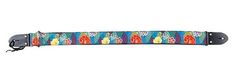 a skateboard strap with colorful designs on it