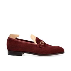 UNLINED MONK STRAP LOAFERS IN BURGUNDY SUEDE Luxury Slip-on Loafers With Tang Buckle, Luxury Monk Strap Shoes With Almond Toe For Galas, Elegant Almond Toe Loafers With Tang Buckle, Luxury Loafers With Tang Buckle And Plain Toe, Luxury Plain Toe Loafers With Tang Buckle, Elegant Loafers With Red Sole And Closed Toe, Elegant Closed Toe Loafers With Red Sole, Luxury Loafers With Tang Buckle And Round Toe, Cordovan Shoes