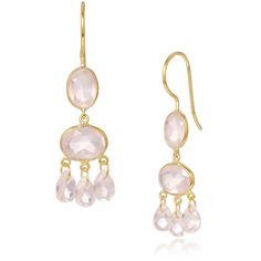 Fervor Montreal Earrings Rose Quartz Chandelier Earrings Elegant Teardrop Gemstones For Wedding, Elegant Teardrop Wedding Gemstones, Luxury Long Drop Gemstone Earrings, Elegant Oval Chandelier Earrings For Weddings, Elegant Natural Stones Gemstones, Elegant Teardrop Gemstones For Anniversary, Wedding Dangle Chandelier Earrings With Gemstone Accents, Wedding Chandelier Earrings With Gemstone Accents, Luxury Faceted Dangle Earrings