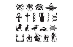 an image of ancient egyptian symbols