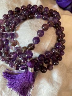 NATURAL AMETHYST MALA 108 Amethyst Beads 8.5 mm Beads | Etsy Lavender Amethyst Beaded Bracelets For Meditation, Amethyst Natural Stones Beaded Bracelets For Meditation, Purple Natural Stone Beaded Bracelets For Meditation, Purple Natural Stones Beaded Bracelets For Meditation, Purple Beaded Bracelets With Natural Stones For Meditation, Purple Gemstone Beaded Bracelets For Meditation, Spiritual Lavender Beaded Bracelets With 8mm Beads, Purple Round Beads Bracelet For Meditation, Spiritual Purple Beaded Bracelets For Meditation