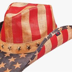 Never Used New Buckle American Flag Cowgirl/Boy Hat American Flag Cowboy Hat, Cute Coats, Chiffon Kimono, Floral Sweater, Lace Cardigan, Boy Hat, Cowboy Hat, Black Pearl, Espadrilles Wedges