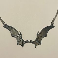 Mech Bat Wings Necklace Listing for 1 necklace 16 Inch Pendant Necklace For Gift, Gothic Chain Jewelry As A Gift, Gothic Jewelry With Pendant And Adjustable Chain, Unique Metal Chain Necklace As Gift, Gothic Gold Pendant Necklace, Adjustable Gothic Necklace For Gifts, Adjustable Gothic Pendant Necklace, Gothic Metal Dangle Necklaces, Adjustable Chain Costume Necklace