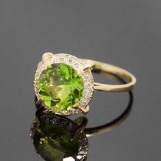 Peridot ring, Yellow gold ring, Art deco ring, Anniversary ring, Antique ring, Victorian ring, Geometric ring, Gold ring for her Classic Gold Ring With Peridot, Classic Peridot Ring Jewelry, Classic Peridot Diamond Ring Gift, Luxury Yellow Gold Peridot Rings, Victorian Peridot Ring, Handmade Gold Ring, Fancy Gifts, Geometric Ring, Victorian Rings