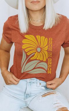 Boho Floral Christian Shirt Grow in Grace Tshirt Vintage Inspired Christian Shirt Christian Apparel Cute Retro Flower Shirt Bible Verse Tee - Etsy Vintage Letter Print Tops For Spring, Vintage Tops With Front Print For Spring, Retro Cotton T-shirt With Floral Print, Spring Graphic Tee With Retro Print, Spring Retro Print Graphic Tee, Spring Vintage Shirt With Letter Print, Vintage Spring Shirt With Letter Print, Vintage Letter Print Shirt For Spring, Spring Retro Print Relaxed Fit T-shirt