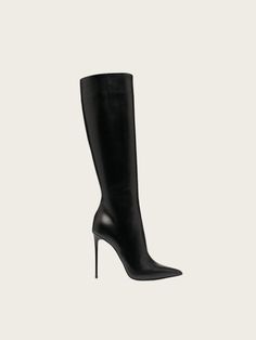 Brand Description: The Prestyn High-Stiletto Boots redefine modern elegance with a daring and sleek silhouette. These boots are crafted from premium PU leather, offering a refined, glossy finish that instantly elevates any outfit. With a 12cm stiletto heel, they add a confident lift while maintaining comfort through soft lining and a structured design. Perfect for nights out, formal events, or making a statement in everyday wear, these boots elongate the leg and exude a sophisticated, bold charm Elegant Evening Heeled Boots With Reinforced Heel, Elegant Winter Heels, Modern High Heeled Boots For Night Out, Tall Boots For Evening Wear, Modern High Heel Boots For Night Out, Evening Boots With Sculpted Heel, Fitted High Heel Boots For Office, Sleek Fall Party Heels, Glamorous Formal High Heeled Boots