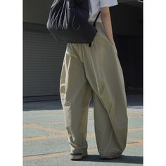 Summer Curved Wide Leg Apricot Casual Pants Fabric: Cotton Size: S, M, L, Multiple Color Selections: Apricot  Season: Spring, Fall, Summer Trendy Baggy Harem Pants, Stretch Casual Harem Pants, Casual High Waist Baggy Bottoms, Casual Baggy Summer Cargo Pants, Spring Baggy Solid Parachute Pants, Baggy Cargo Pants For Summer Outdoor Activities, High-waist Khaki Harem Pants With Pockets, Khaki High-waist Harem Pants With Pockets, High Waist Khaki Harem Pants With Pockets