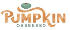 the logo for pumpkin obsesed with an orange and green snake on it's head