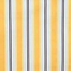 a yellow and white striped fabric with black pinstripe on the bottom half of it